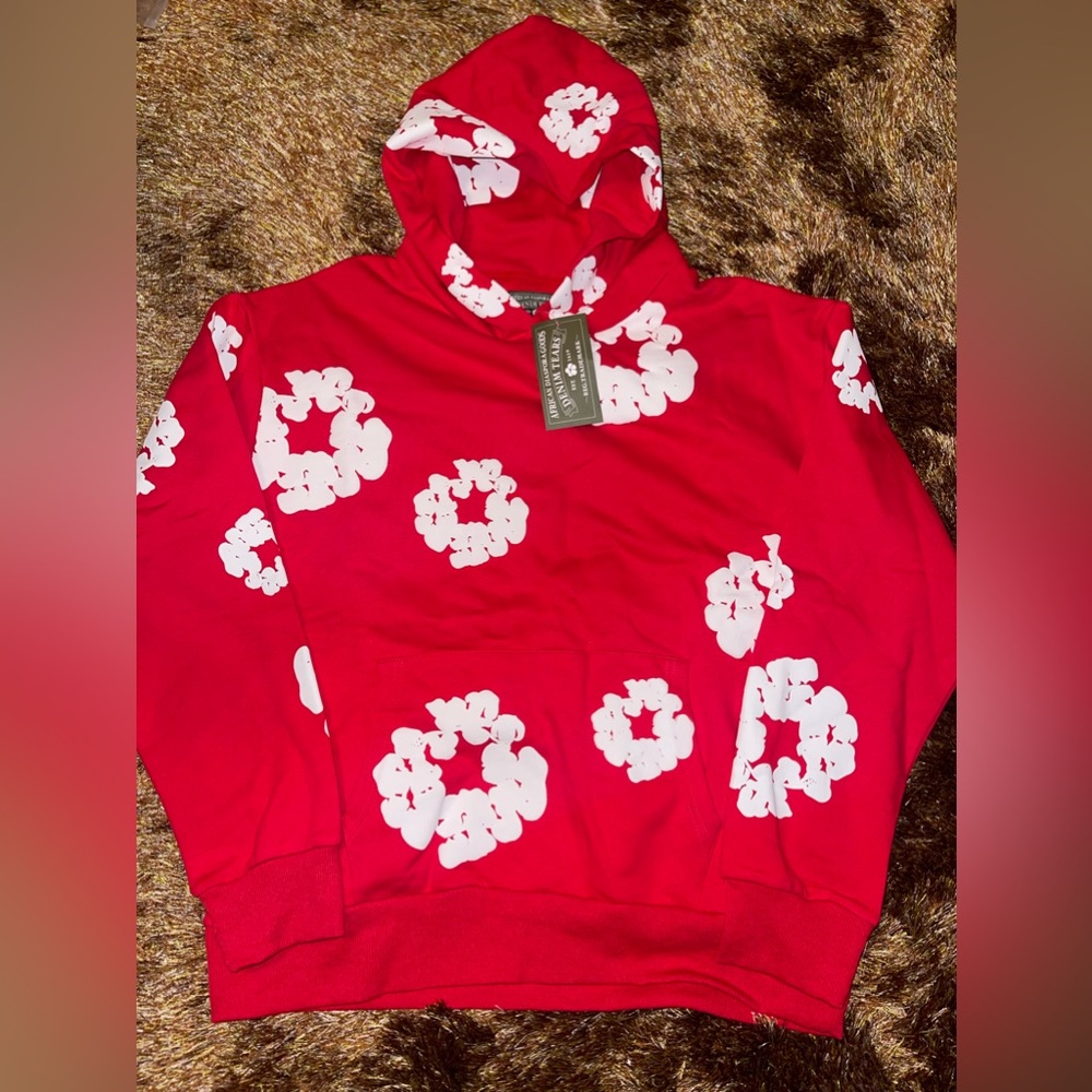 Denim Tears The Cotton Wreath Hoodie Red